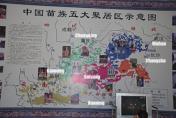 Siedlungsgebieten der Miao