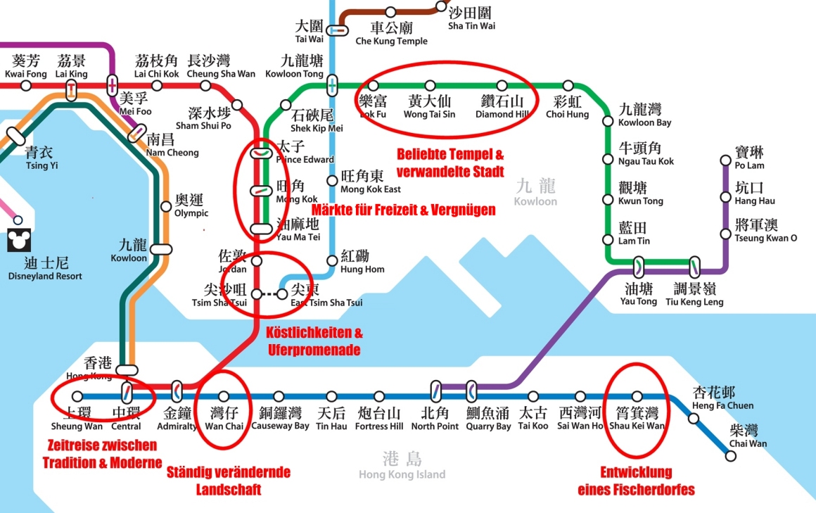 Wanderrouten in Hong Kong und Kowloon