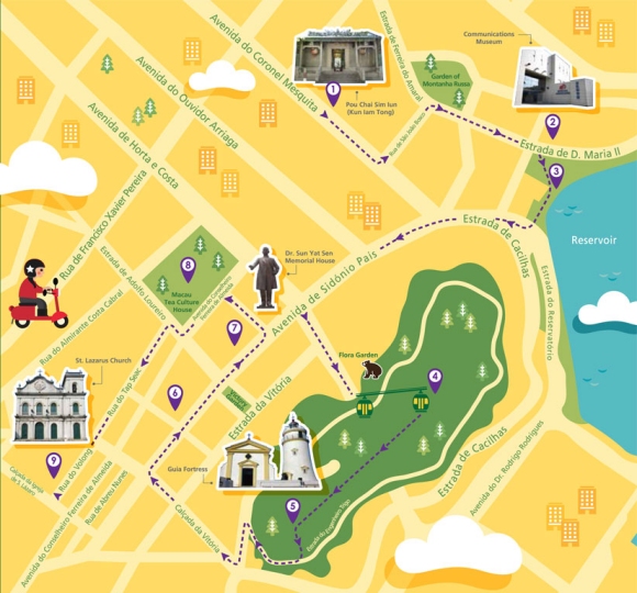 Macau Wanderroute & Rundgang zur Natur und Kreativit�t