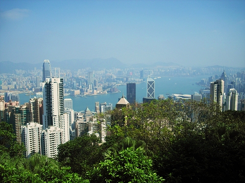 Aussicht �ber Hongkong von Victoria-Peak aus