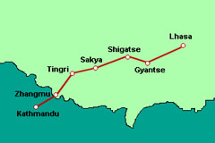 Von Nepal nach Tibet
