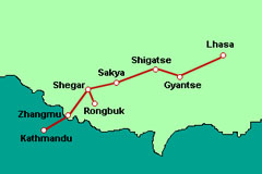 Von Lhasa nach Kathmandu �ber das Everest Base Camp