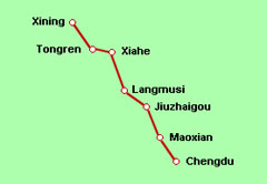 �berland von Sichuan nach Qinghai